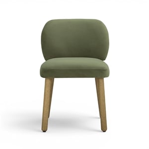 Foxy Olive Green Performance Velvet Dining Chair