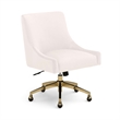Beatrix Cream Performance Velvet Office Swivel Chair