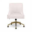 Beatrix Cream Performance Velvet Office Swivel Chair