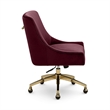 Beatrix Burgundy Performance Velvet Office Swivel Chair