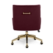 Beatrix Burgundy Performance Velvet Office Swivel Chair