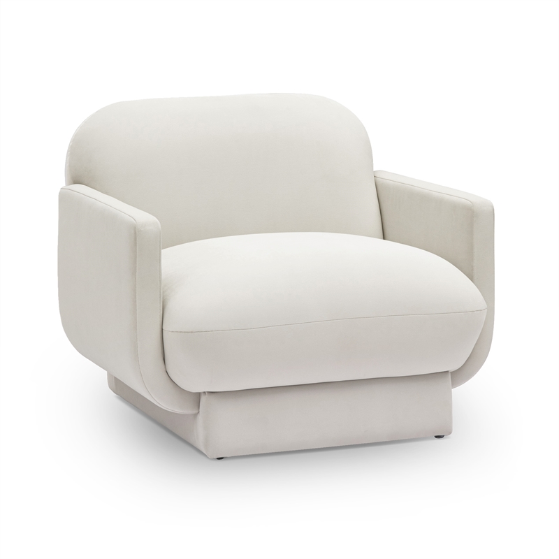 Azalea Cream Performance Velvet Accent Chair
