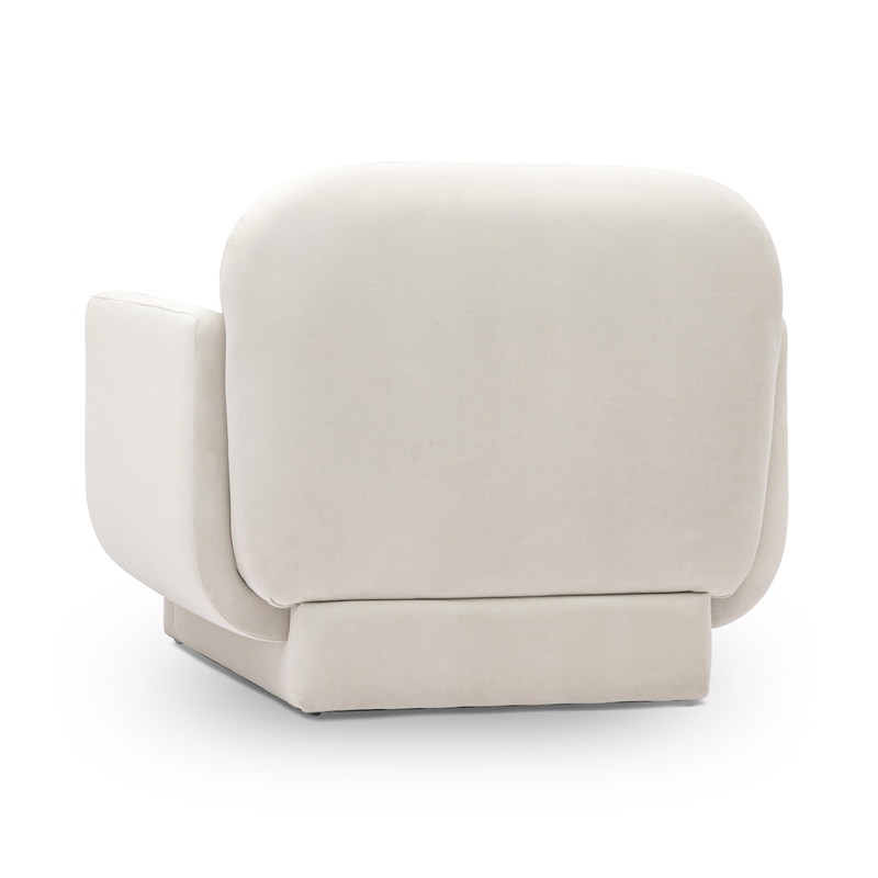 Azalea Cream Performance Velvet Accent Chair
