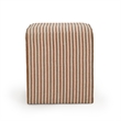Byron Square Terracotta Stripe Cotton Jute Ottoman