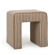 Byron Square Brown Stripe Cotton Jute Ottoman