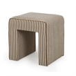 Byron Square Brown Stripe Cotton Jute Ottoman