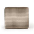 Byron Square Brown Stripe Cotton Jute Ottoman