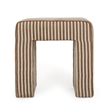 Byron Square Brown Stripe Cotton Jute Ottoman