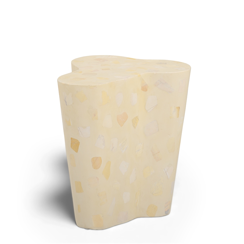 Slab Butternut Terrazzo Indoor/Outdoor Side Table
