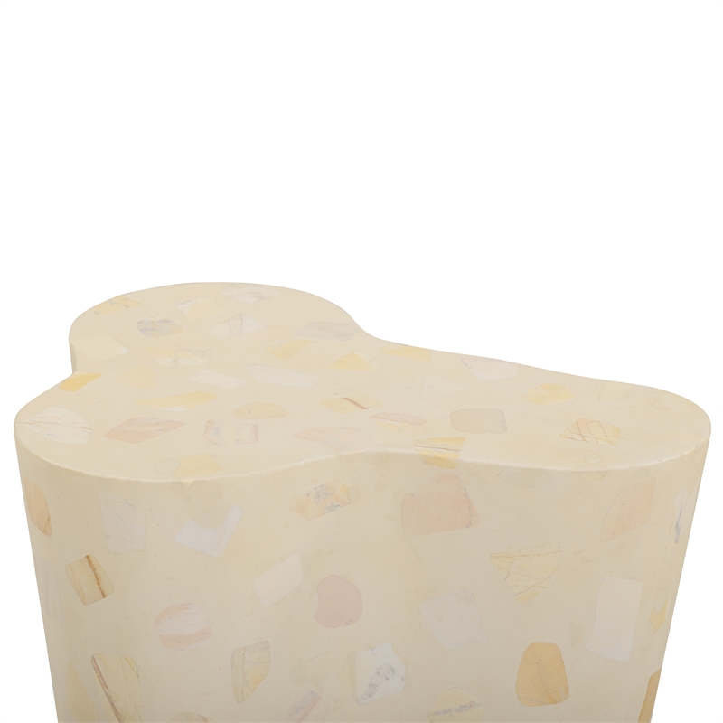 Slab Butternut Terrazzo Indoor/Outdoor Side Table