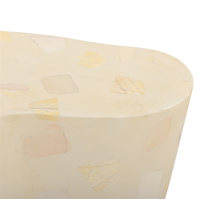 Slab Butternut Terrazzo Indoor/Outdoor Side Table