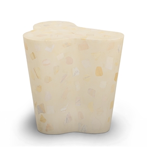 Slab Butternut Terrazzo Indoor/Outdoor Side Table