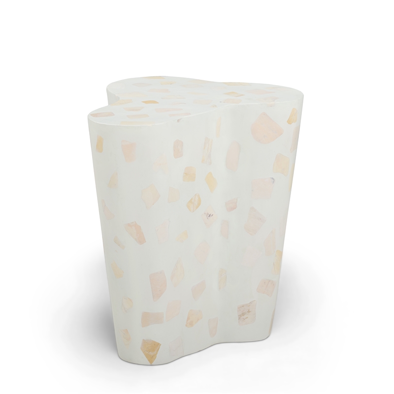 Slab Light Green Terrazzo Indoor/Outdoor Side Table