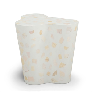 Slab Light Green Terrazzo Indoor/Outdoor Side Table