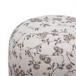 Bisou Beige Floral Jacquard Ottoman