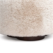 Oopa Cream Contract-Grade Straight Vegan Shearling Swivel Ottoman