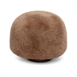 Oopa Taupe Contract-Grade Straight Vegan Shearling Swivel Ottoman