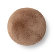 Oopa Taupe Contract-Grade Straight Vegan Shearling Swivel Ottoman