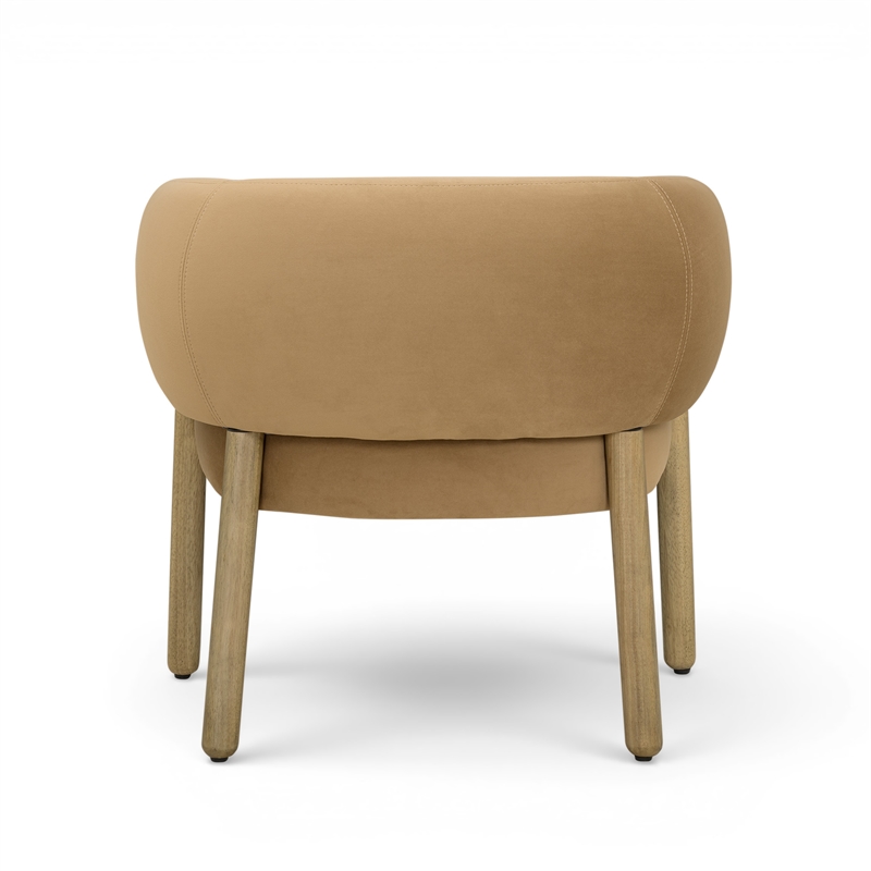 Foxy Camel Performance Velvet Accent Chair