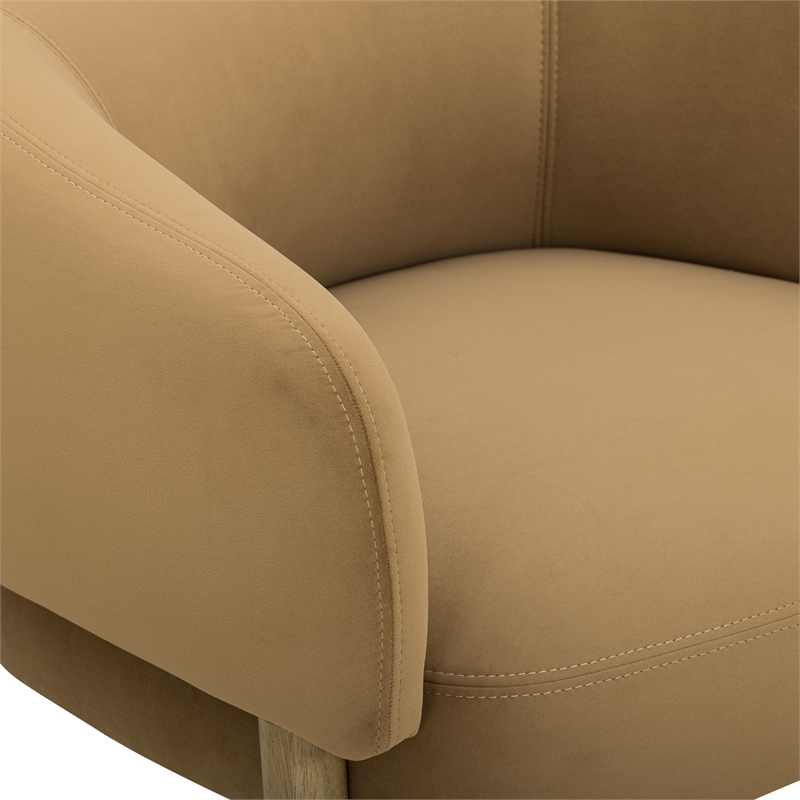 Foxy Camel Performance Velvet Accent Chair