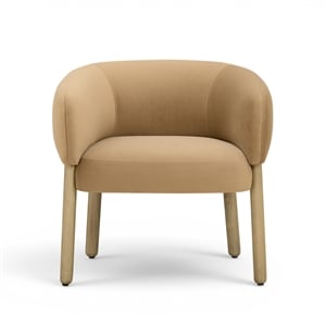 Foxy Camel Performance Velvet Accent Chair