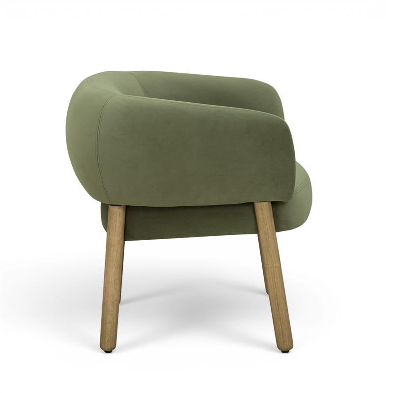 Foxy Olive Green Performance Velvet Accent Chair