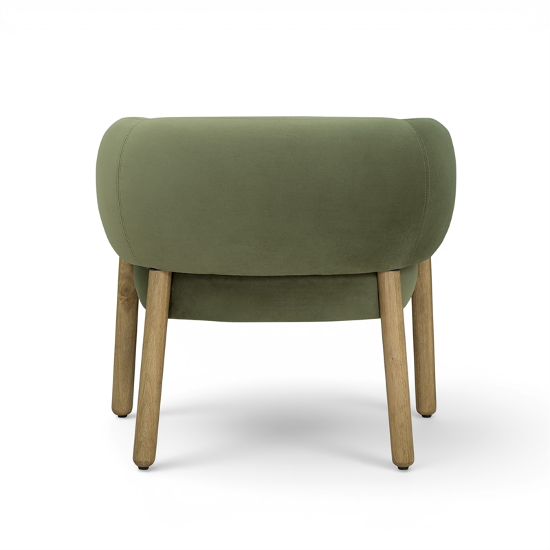 Foxy Olive Green Performance Velvet Accent Chair