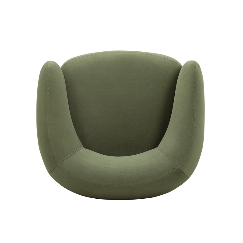 Foxy Olive Green Performance Velvet Accent Chair