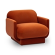 Azalea Rust Orange Performance Velvet Accent Chair