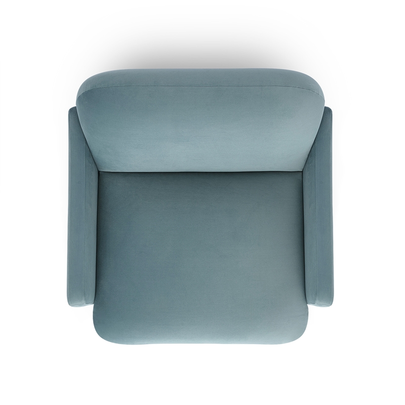 Azalea Powder Blue Performance Velvet Accent Chair