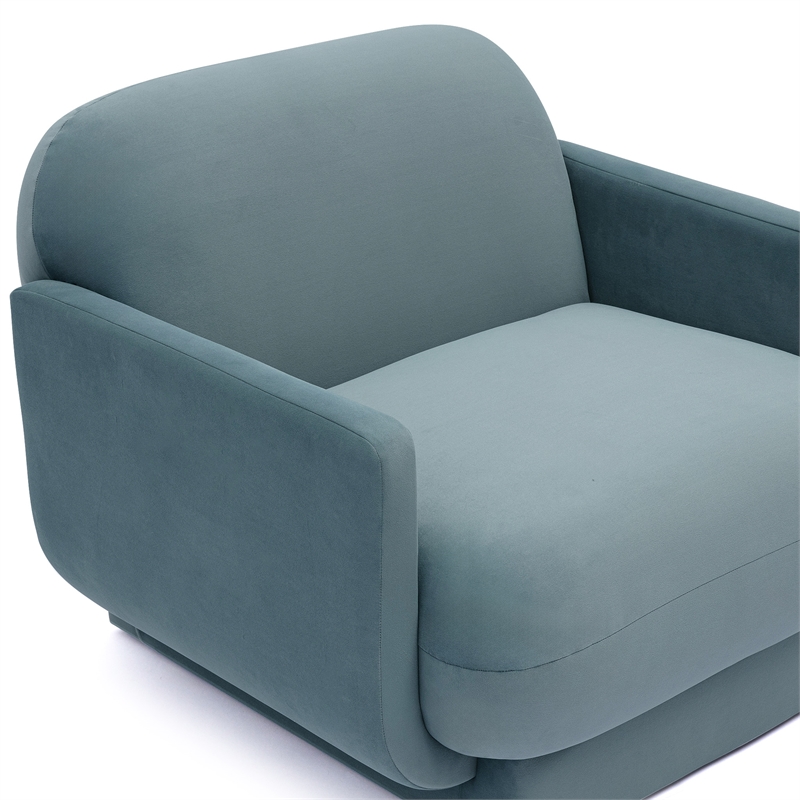 Azalea Powder Blue Performance Velvet Accent Chair