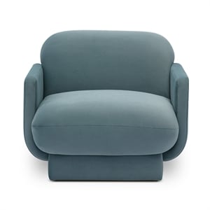 Azalea Powder Blue Performance Velvet Accent Chair