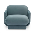 Azalea Powder Blue Performance Velvet Accent Chair