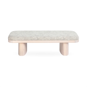 Ollie 56.5&quot Neutral Floral Jacquard Bench