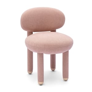 Manu Light Pink Performance Chenille Dining Chair