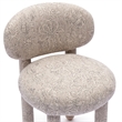 Manu Neutral Floral Jacquard Dining Chair