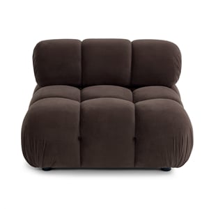 Calliope Dark Brown Performance Velvet Modular Armless Chair