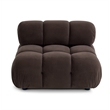 Calliope Dark Brown Performance Velvet Modular Armless Chair