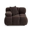 Calliope Dark Brown Performance Velvet Modular Corner Chair