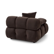 Calliope Dark Brown Performance Velvet Modular Corner Chair