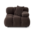 Calliope Dark Brown Performance Velvet Modular Corner Chair