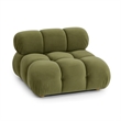 Calliope Olive Green Performance Velvet Modular Armless Chair