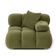 Calliope Olive Green Performance Velvet Modular Corner Chair