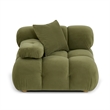 Calliope Olive Green Performance Velvet Modular Corner Chair