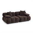 Calliope Dark Brown Performance Velvet Modular Loveseat