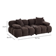 Calliope Dark Brown Performance Velvet Modular Loveseat