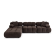 Calliope Dark Brown Performance Velvet 4-piece Modular Sectional