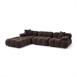 Calliope Dark Brown Performance Velvet 4-piece Modular Sectional