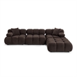 Calliope Dark Brown Performance Velvet 4-piece Modular Sectional