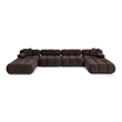 Calliope Dark Brown Performance Velvet 6-piece Modular U-Sectional